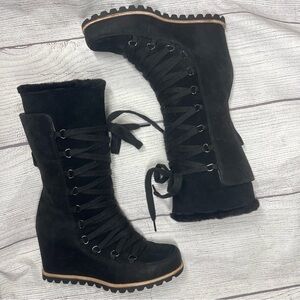 UGG Women’s 7 Mason Waterproof Suede Mid Calf Wedge Boots